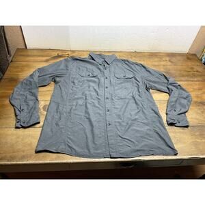 Kuhl Airspeed Long Sleeve Button Shirt Men's Size XL Gray Pockets Outdoors